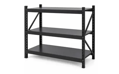 Heavy-duty back wall shelving