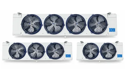 Bohn evaporator coils in multiple fan configurations
