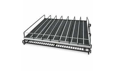 Rolling shelf fitted over a regular wire shelf